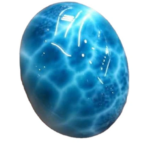 Larimar Smoocle Cabochon 100% ea tlhaho ea gemsstone e tlase ea enjine ea oval ho fumaneha ka boholo ba li-olfstori 1