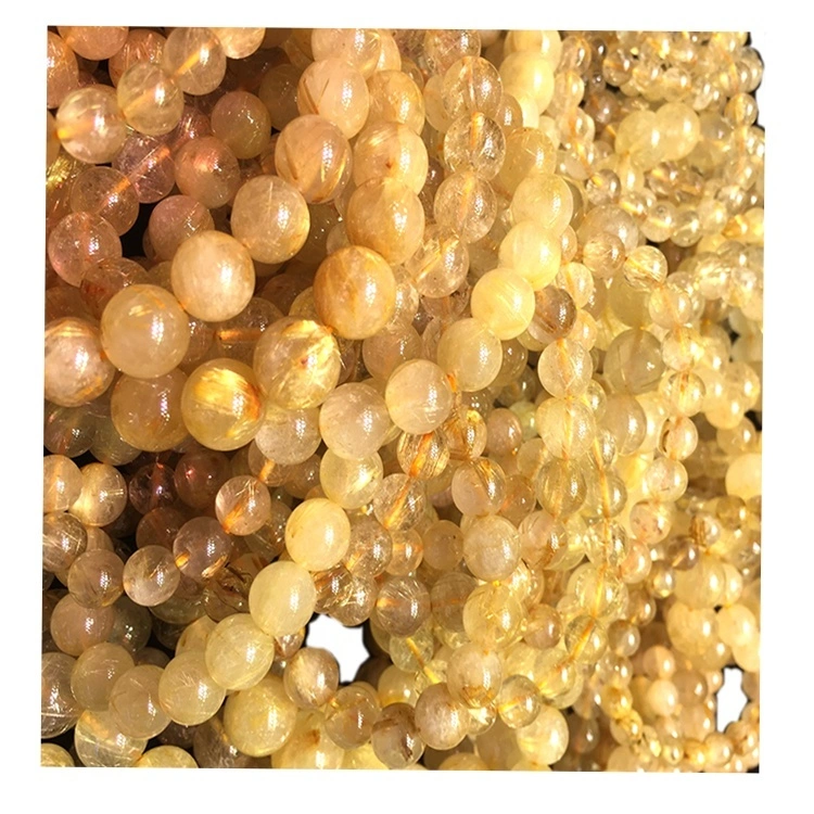 Pulsera de cuarzo rutilada de oro Unisex Jeweltery Women \ 's Pulsera personalizable 1