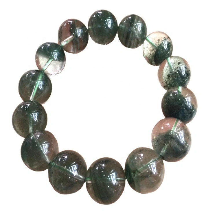 Ghost natural Phantom Cuarzo de cuarzo Redondo Pulsera 14-15 mm 1