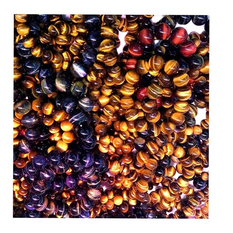 New Fashion Men 'S Style Natural Bule Color Tiger Eye Beads Pulseras Hacer al por mayor 1