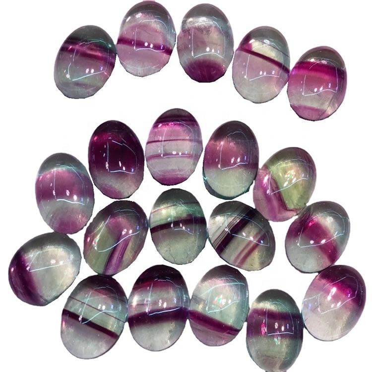 Natierlech oval Fluorite Cabochonen purpurroul oval Fluorite Cabochon 1