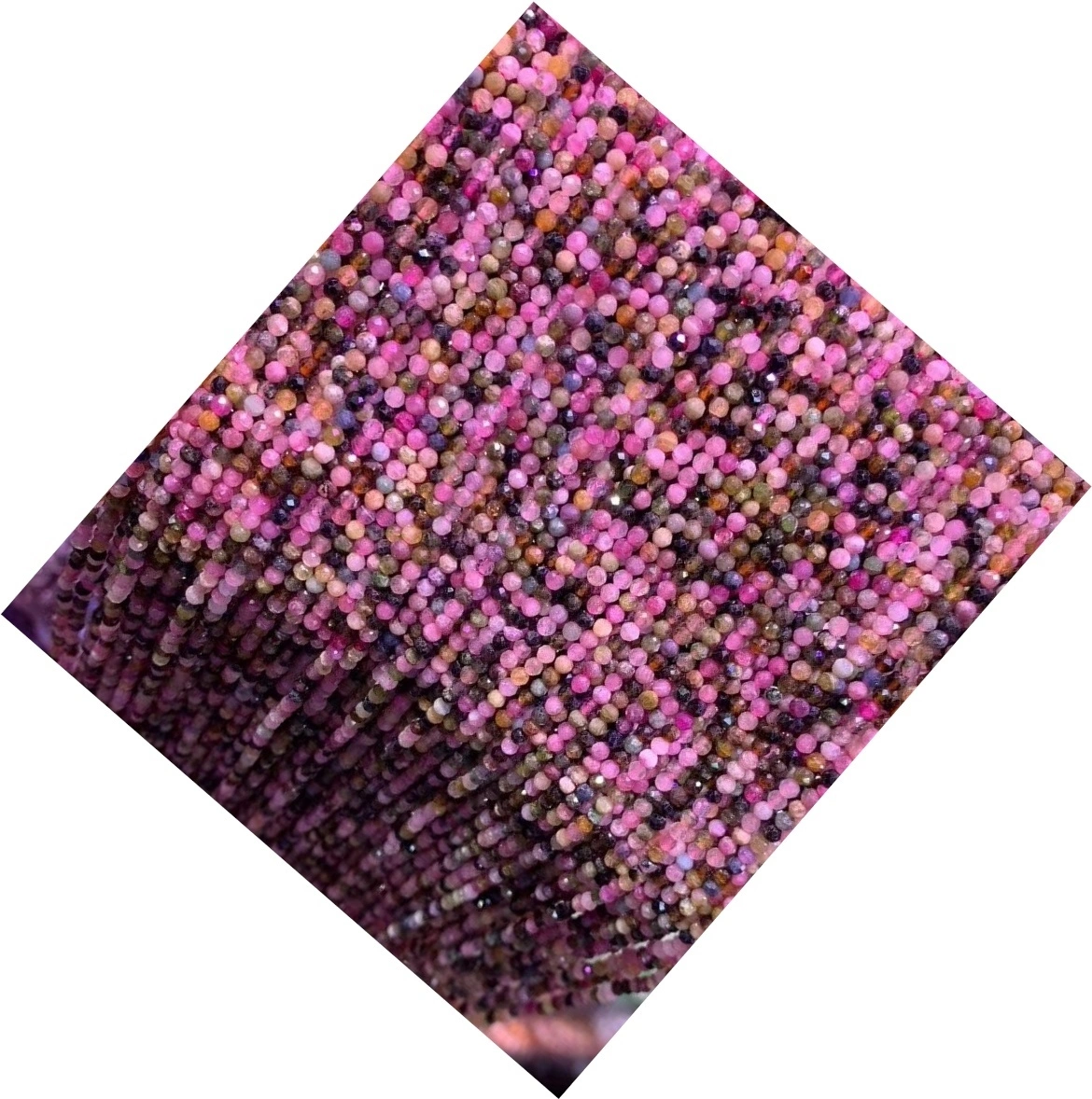 Multi Tourmaline Faceted Beads Natural Loose Gemstone Beads 1