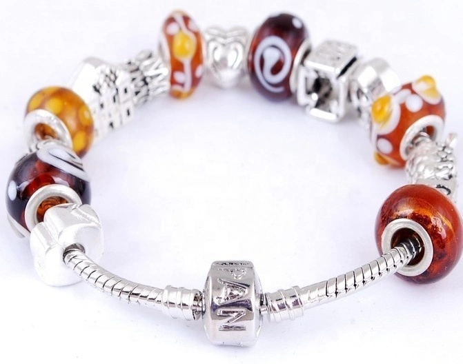 ethnic shiny circle charm stretch crystal bead bracelet 1