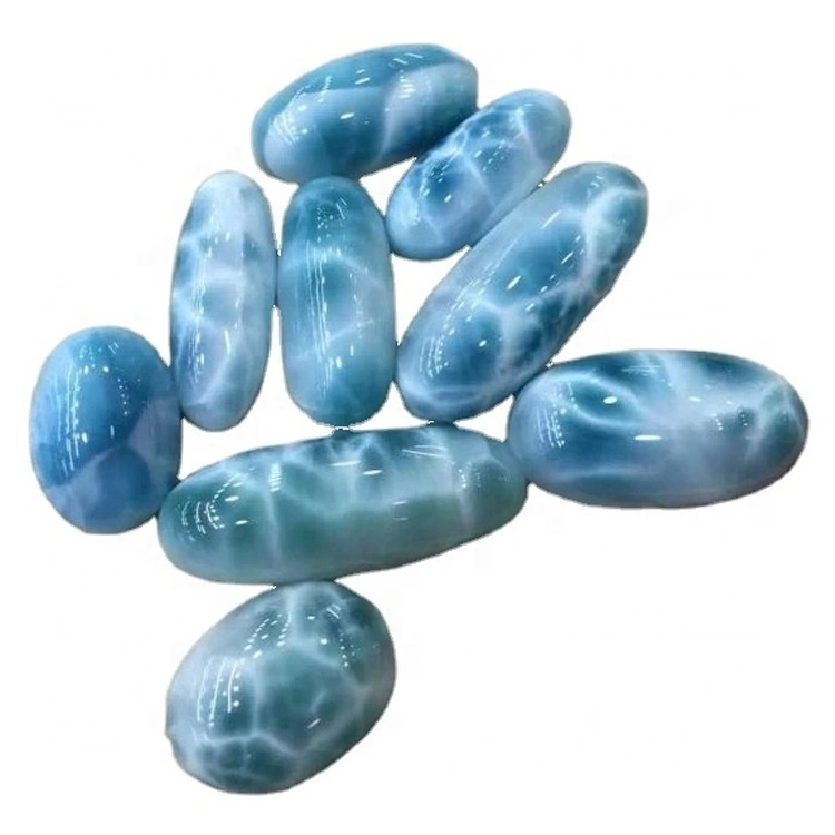 Natürliche Larimar Oval Cabochon Oval Cabs Lose Larimar Semi Edelsteine 1