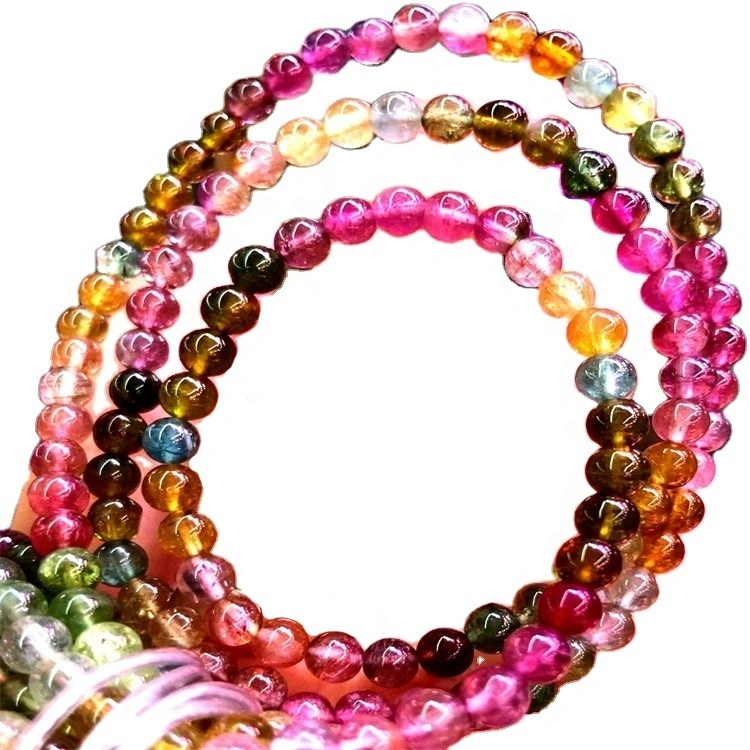 Telemaline Tourmaline To Tourmaline Gemstone 6mm 8mm មានអង្កាំមូលប្រាយមូលទំហំ 10 មម 1