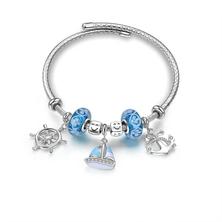 925 Sterling Silver Plated Jewelry Fashion Bracelets 1