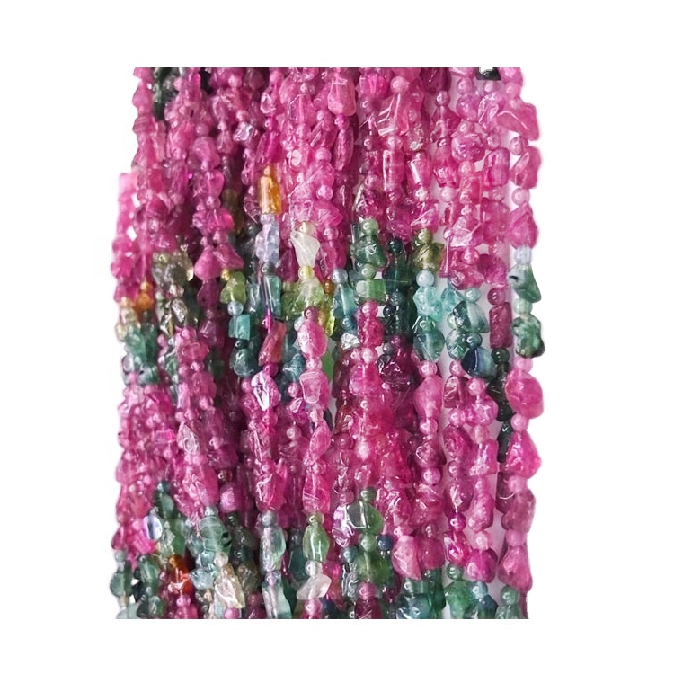 Beads Multomolinine Tourmaline Tourmaline Beads ថ្នាក់ទី 3 អា Ring 3 ក 4-12 មមពហុរពហុពណ៌ទេសចរណ៍ថោន 1