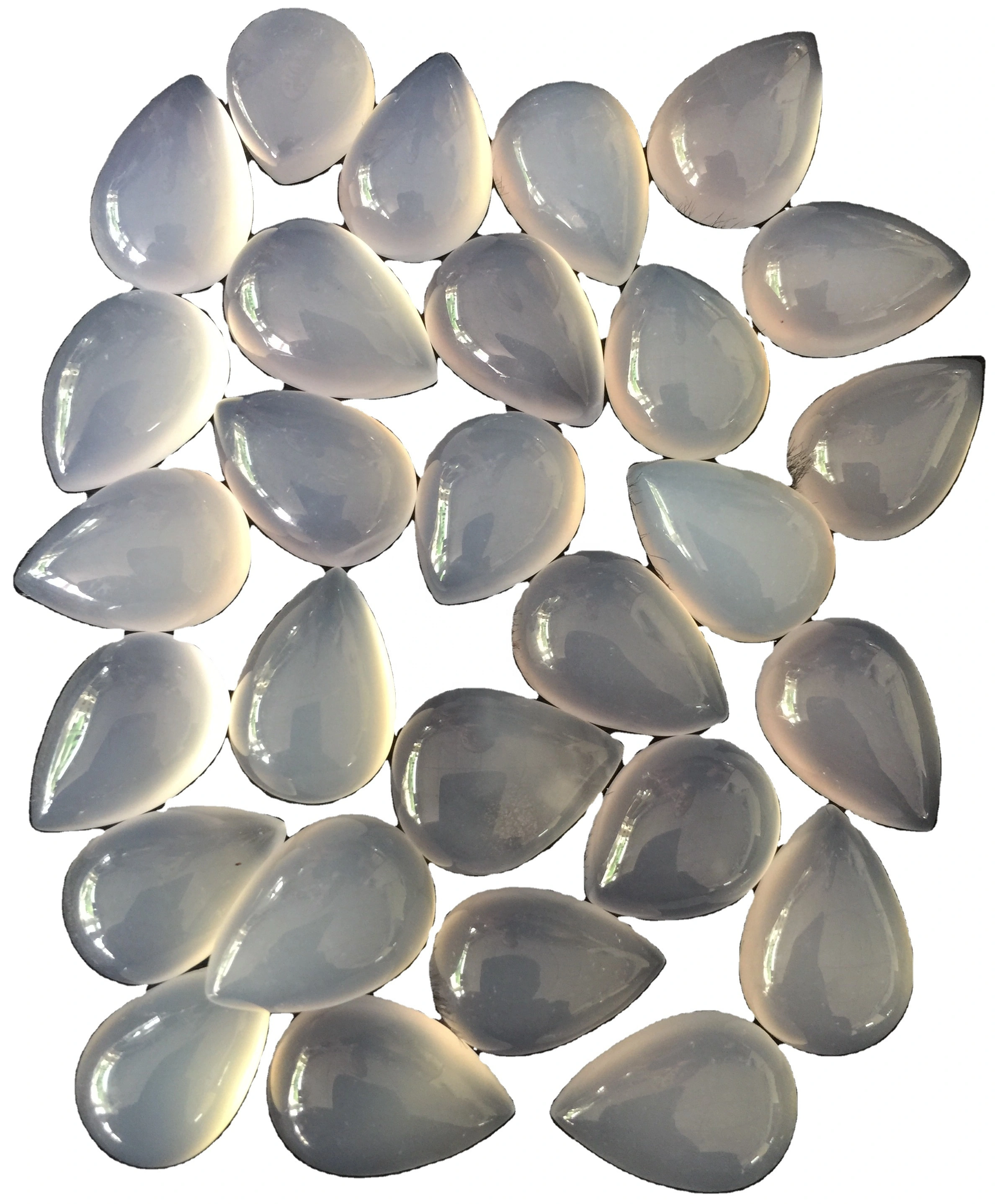 Blue Chalcedony pear shape Cabochon Natural Blue Chalcedony cabochon for jewelry 1