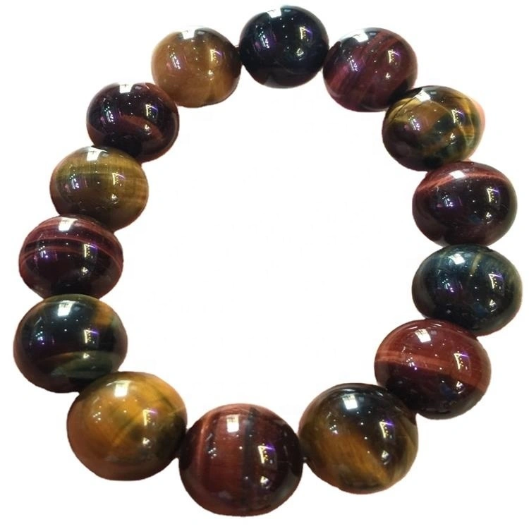 Tigreye Natural Tigereye Bead Pulsera Natural Tigere Eye Tiger \ 's Eye Tigereye Liso Ronda Beads 1