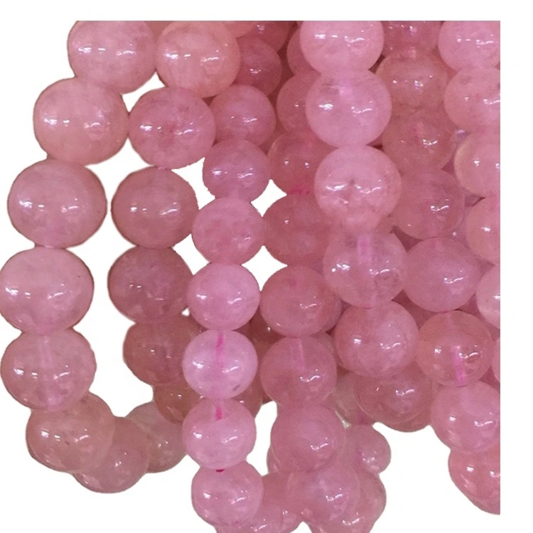 Barátság Gemstone karkötő készlet Rose Quartz női karkötő rózsaszín rózsa karkötő 1