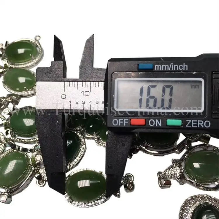 هنرهای زیبا طبیعی کریستراز 925 استرلینگ آویز آویز Vintae Cabochon مد هدیه مد 1