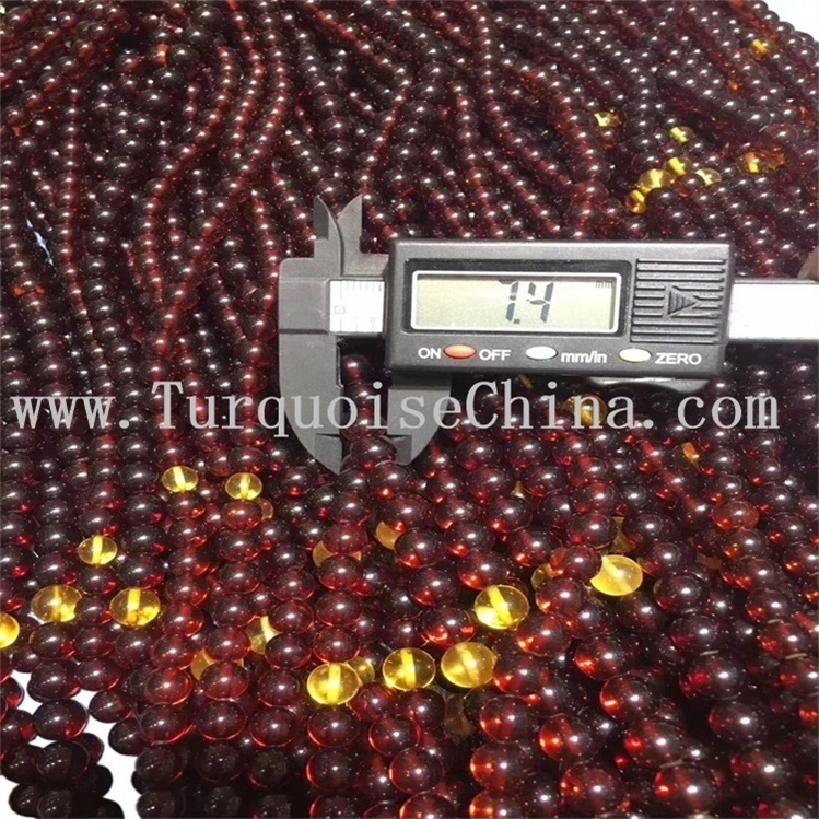 7mm Roti Manis Anggur Anggur Abang Amber Batu Bengkel Strand 1