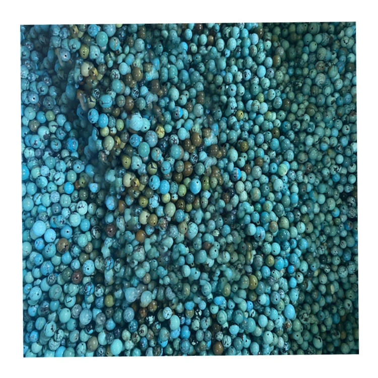 Ọmarịcha acha anụnụ anụnụ turquoise gemsstone bead 1