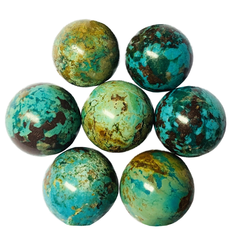 Matte Natural African Turquoise Round Beads 1