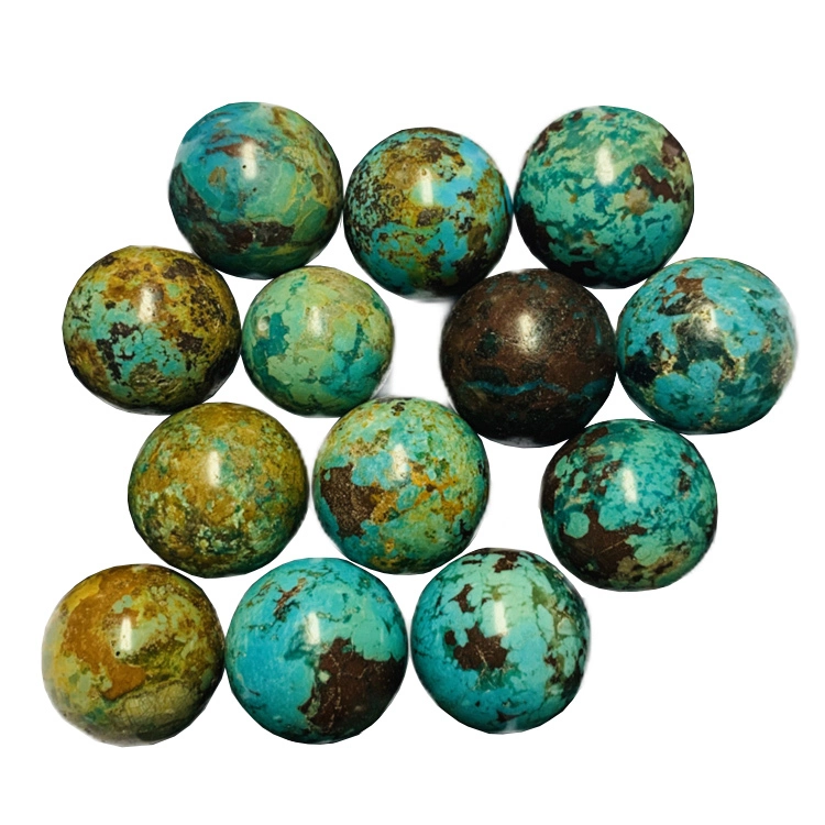 Genuine Natural Loose Round Semi Precious Natural Smooth Turquoise Gemstone Beads 1