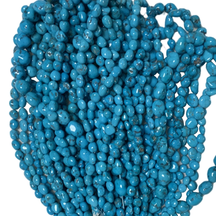 Rare natural Jinman turquoise/loose beads/light blue band matrix/turquoise 1