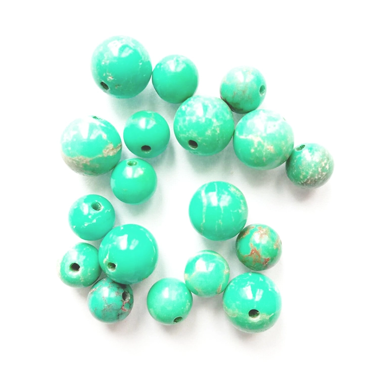 Turquoise Smooth Round Gemstone Beads 1