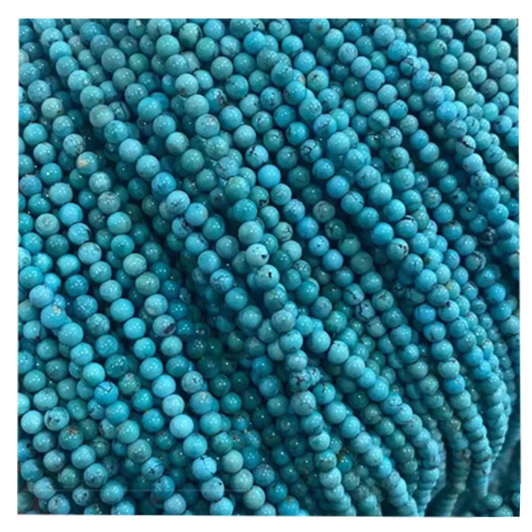Extremely Turquoise Beads, Turquoise Smooth Round Beads, Gemstone Plain Beads 1