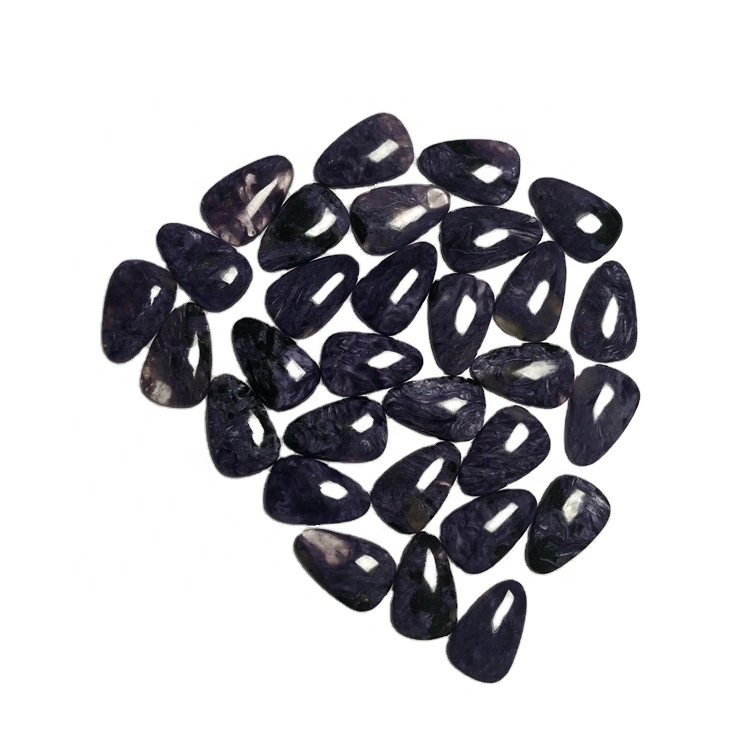 100% Natural AAA Charoite Pear Cabochon Making For Jewelry For Pendant cabochon setting 1
