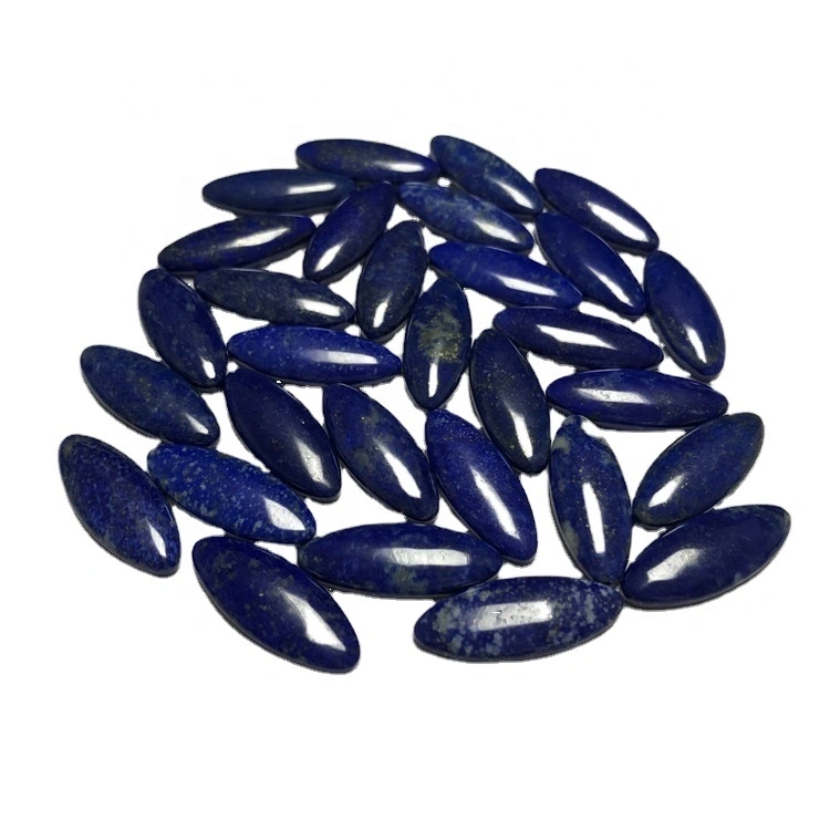 Semula jadi lapis lazuli cabochon bentuk bujur yang sangat bersih lapis lazuli longgar batu permata 1