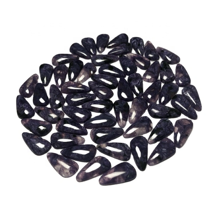 Top Quality Charoite Gemstone Pear Shape Charoite cabochon setting Charoite flatback cabochons 1