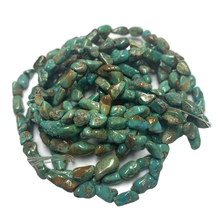 Anụ ụlọ berquoise. Ezigbo arizena Turquise ezigbo Rondelle nugged gbabere gemsstone beads 1