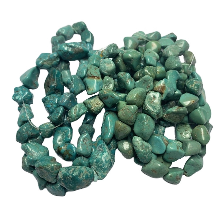 Gorgeous 3A 16 Strand Genuine 3-20mm BLUE Turquoise Nugget Gemstone Beads 1