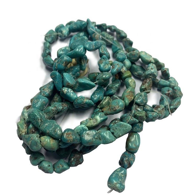 Genuine Turquoise Nugget Gemstone Loose Bead 16'' Strings for Jewelry making 1