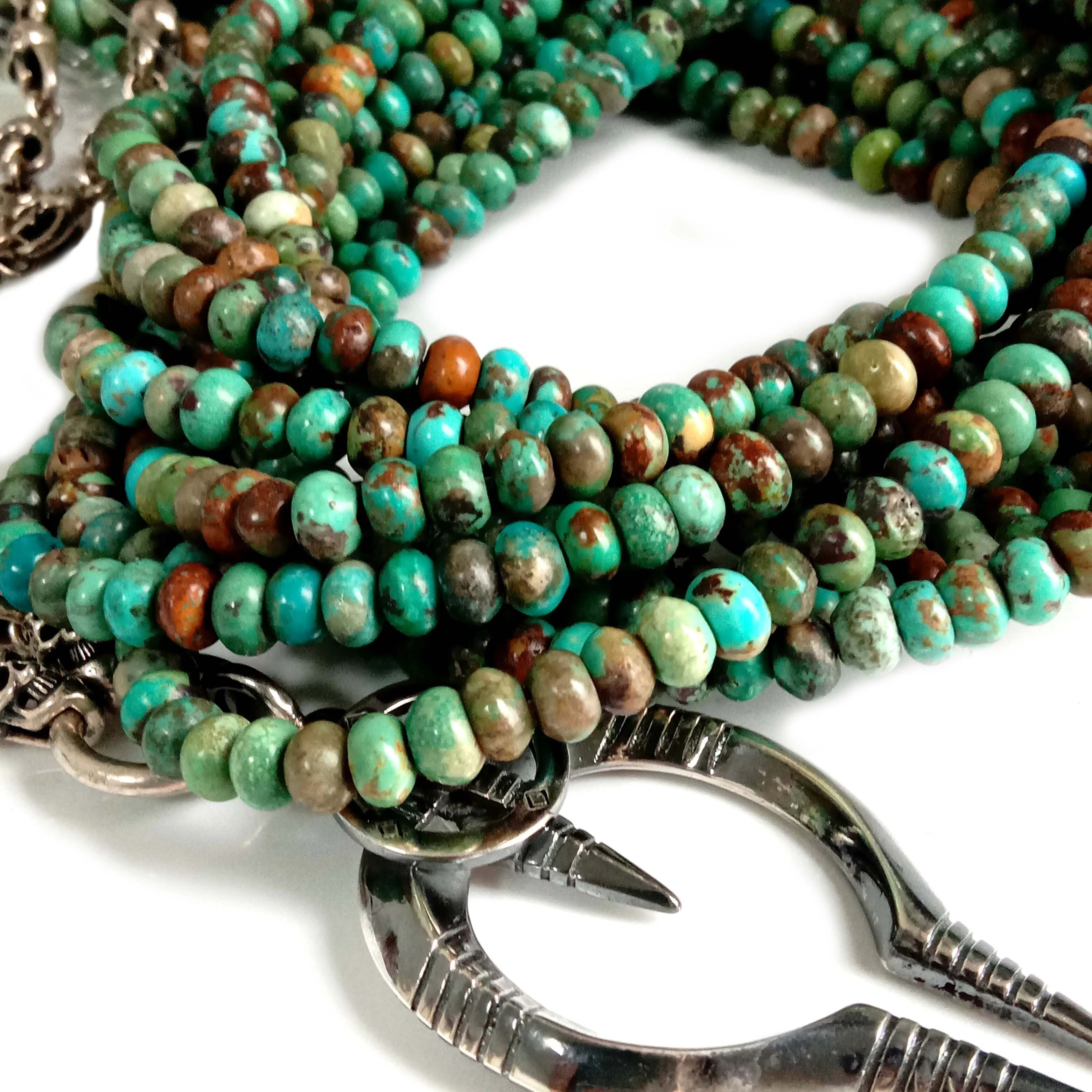 Kingman turquoise / 8-9 mm ronded / 8 Beads Strand / Arizona Turquoise / Blue Green 1