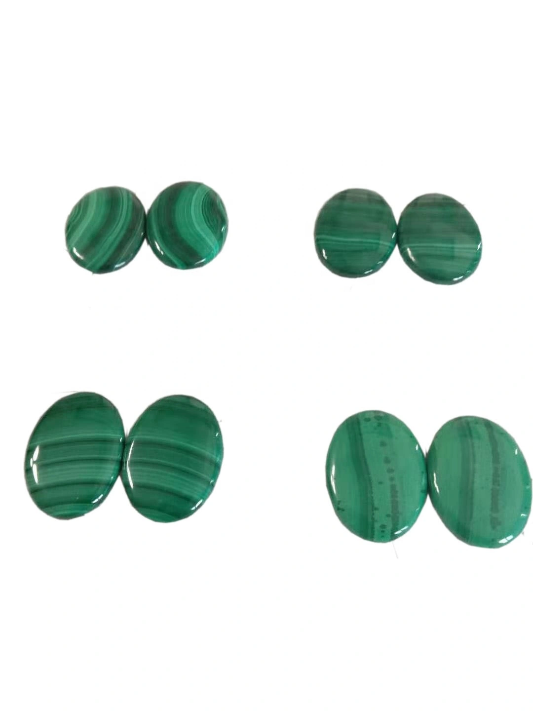 Malachite pair High Quality malachite Cabochon loose gemstone1 1