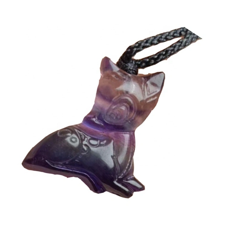 Fluorite carved animals gemstone pendant1 1