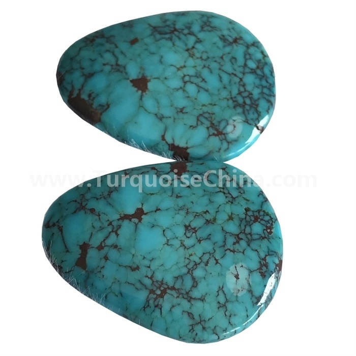 Turquoise Stul Pear 30x40 mm ewepụghị ụdị egwuregwu abụọ 1