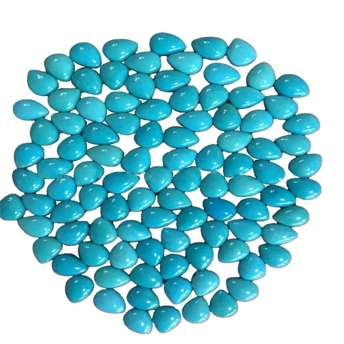 Natural design céu azul kingman turquesa pêra forma fósforo pares cabochões arizona pedras preciosas 1