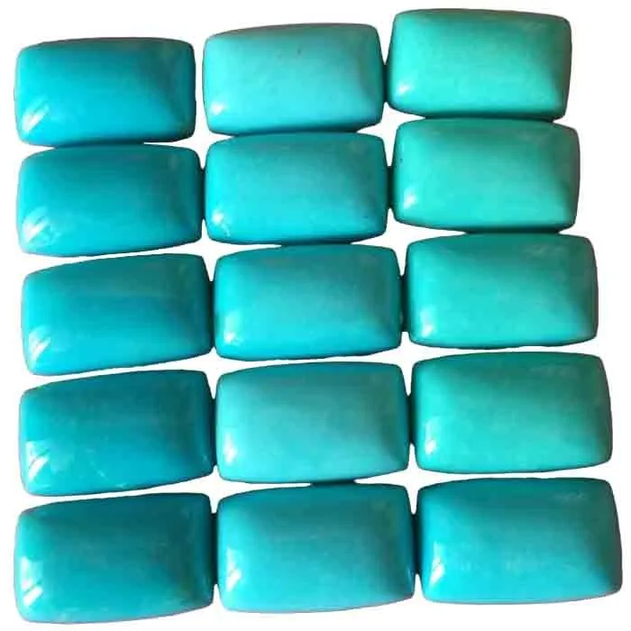 24mmx12mm Naturaly Arizona Turquoise Rectangle Cabochon Cabochon 1