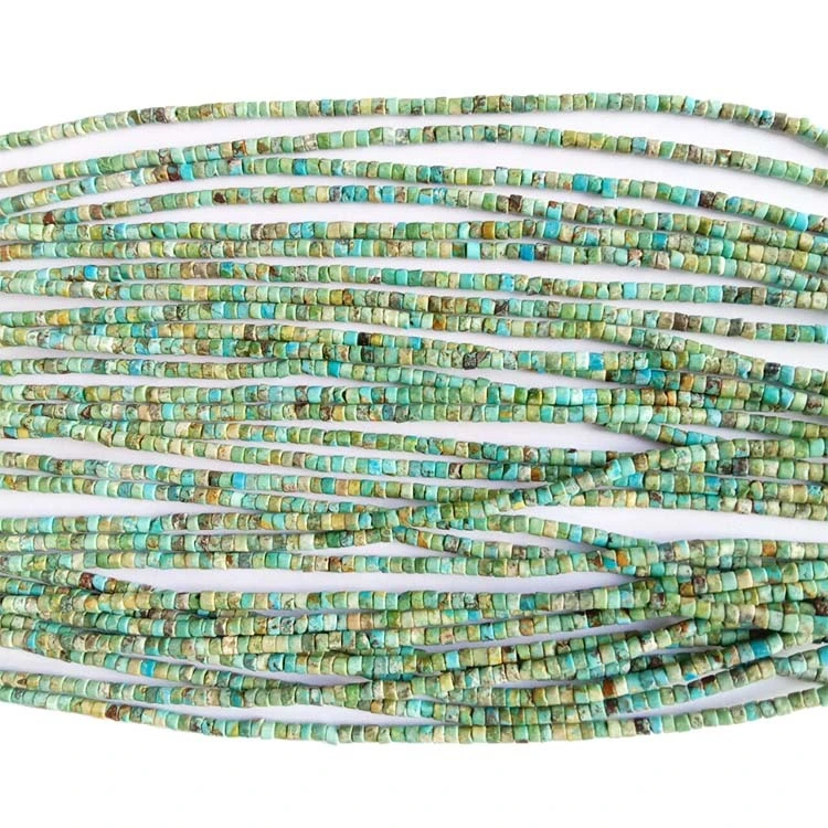 Sabitləşdirilmiş firuzəyi Gemstone Heishi muncuqları 16 '' 2mm 3mm 4mm 6mm 8mm 8mm 1