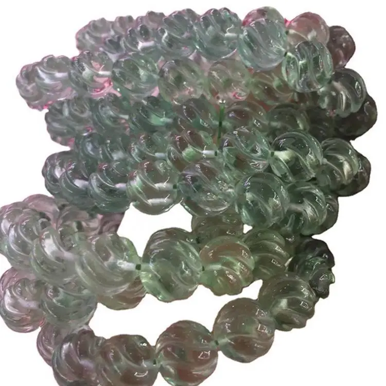 10 respirações Pulseira Matte Arco-íris Fluorite Motivacional / Inspirado / Meditação / Calma / Relaxe 1