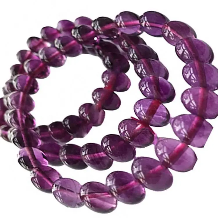 Brazalete de pulsera con cuentas de amatista de color superior para joyería de mujer 1