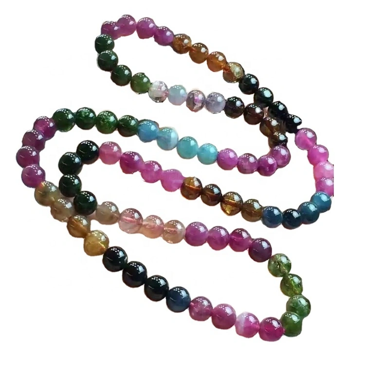 Tourmalina colorida natural Tourmaline Beads Pulsera Rubellite Hacer al por mayor 1