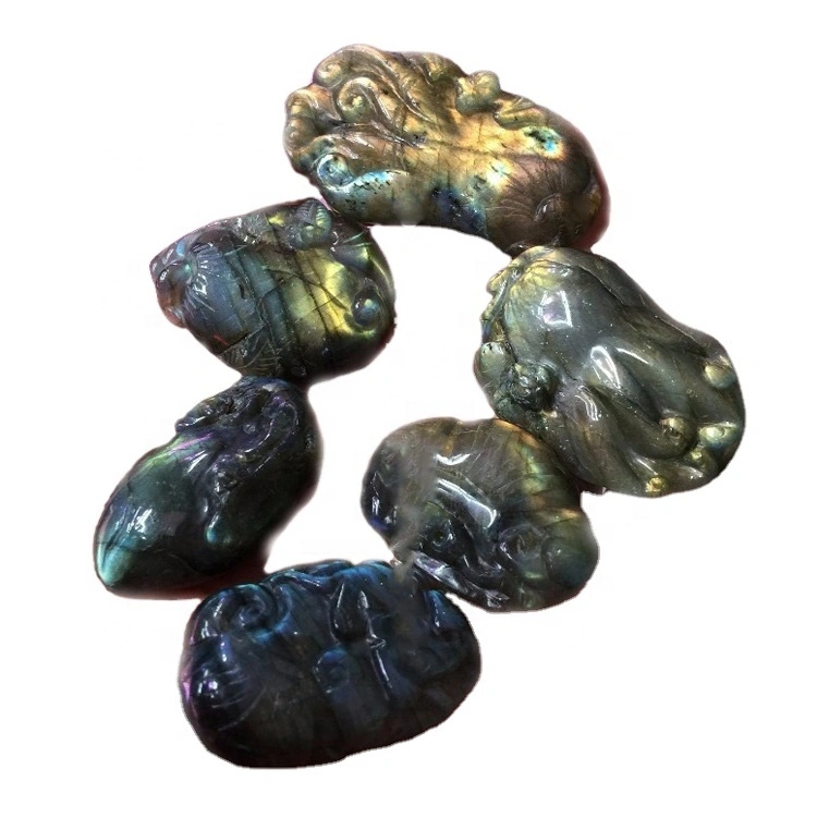 হস্তনির্মিত labradorite পাথর খোদাই দুল 1
