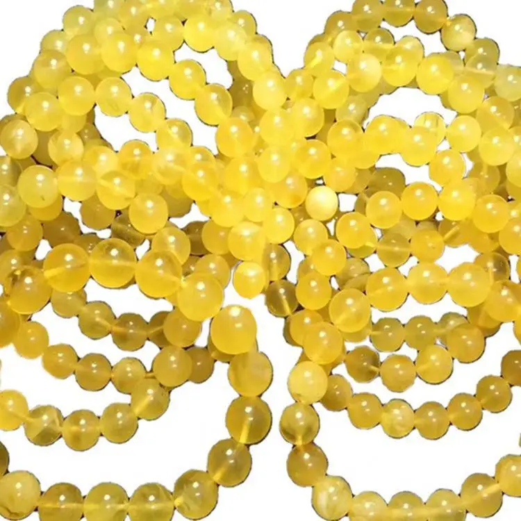 Pulsera / collar de cuentas redondas ámbar para bebés regalos de joyería para bebés 1