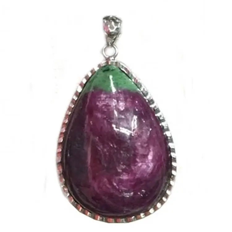 Yakanaka nasisitoni epidote dombo rougs mapoinzi red ruby ​​pendant mune green yekutengesa 1