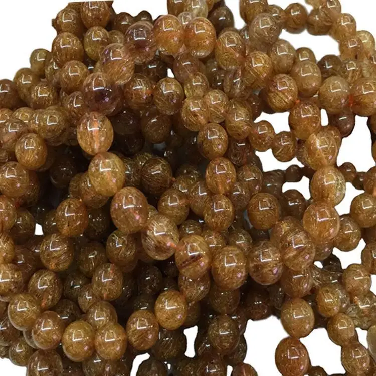 Dono per la famiglia Best Chice Rame Rutilato Quartz Braccialetto di quarzo Forma rotonda 1