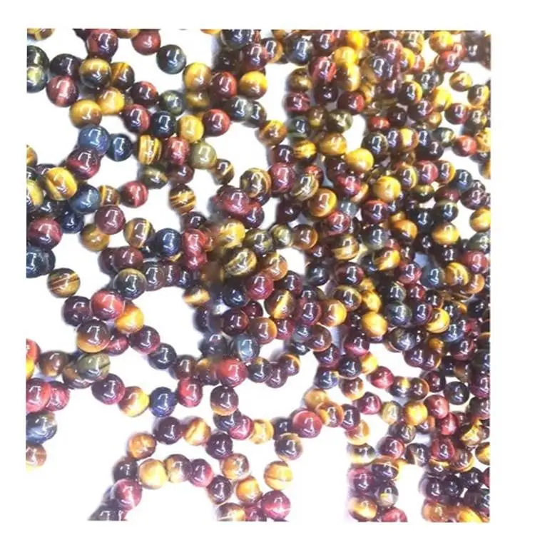Genuino Tigre Ojo Redondo Perlas Pulsera Joyería Masa Cantidad Hacer Al Venta al Por Menor 1