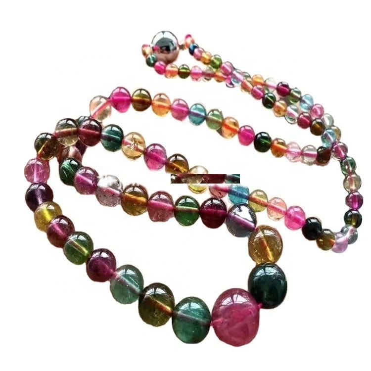Rangi ya juu ya shaba ya juu ya shanga ya tourmaline rubellite jiwe la mkufu kufanya jumla 1