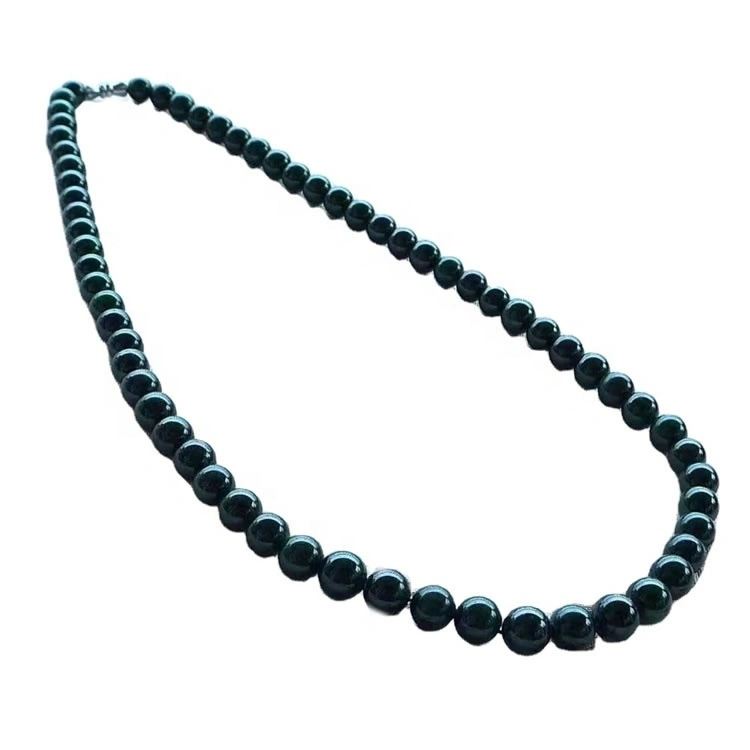 Emerald Round karoliukai karoliai papuošalai 1
