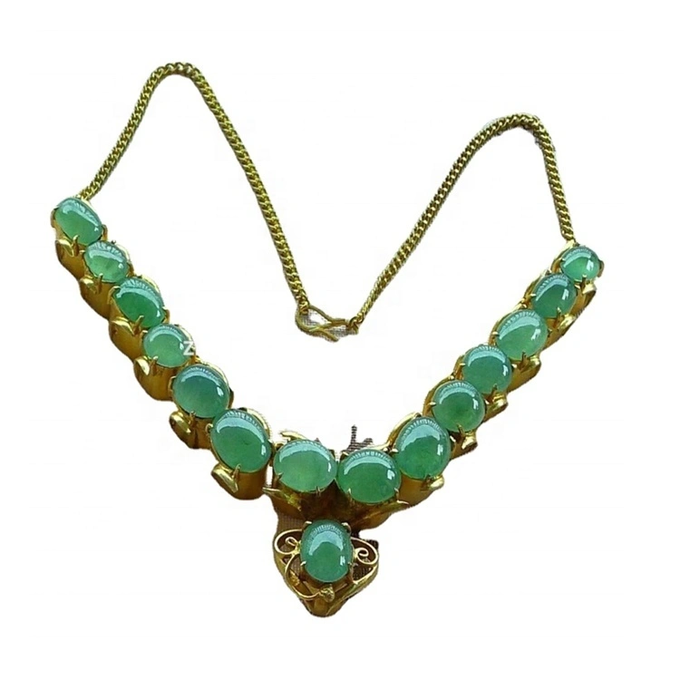 Gemstone emerald Cabostread Cabochon ដើម្បីធ្វើខ្សែក 1