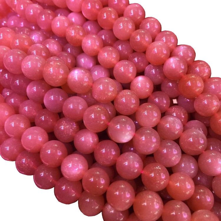 Sunstone Round pèl 16inch pou chak yon sèl fisèl fè wholesale Natirèl Sunstone Round pèl 1