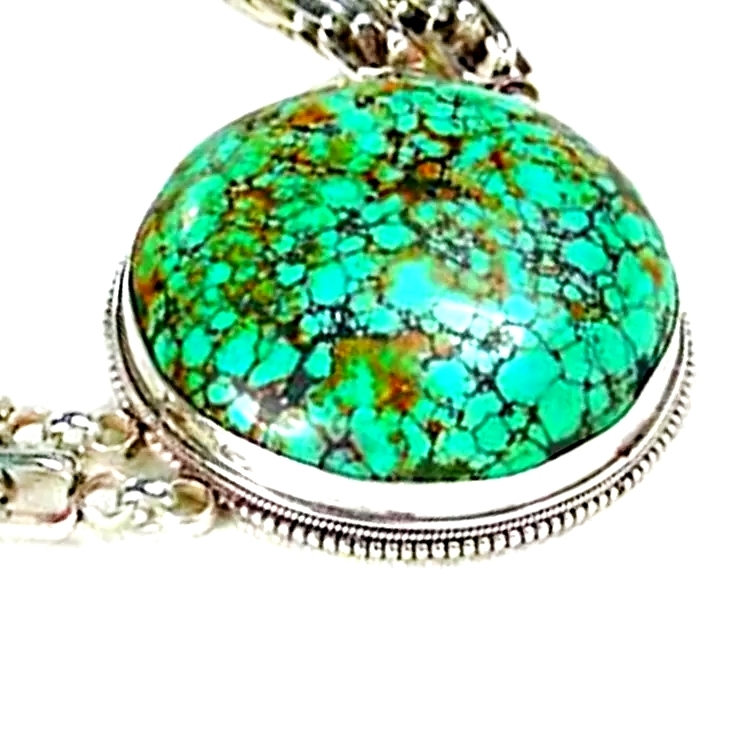 Ferris Wheel Pendant Genuine Turquoise Pendant Gemstone Jewelry 1
