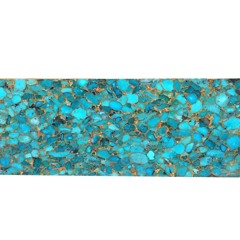 Potongan-potongan sing luwih cilik dikompres blok kasar turquoise 1