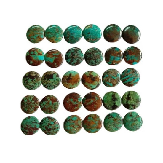 Turkey Turquoise Cabts na-eme ihe nkiri 16x12mm Oval Soloran Gold Turquons 1